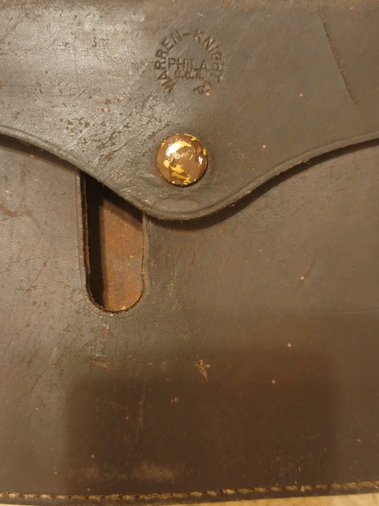 Vintage Warren Knight Leather Compass Case Without Compass