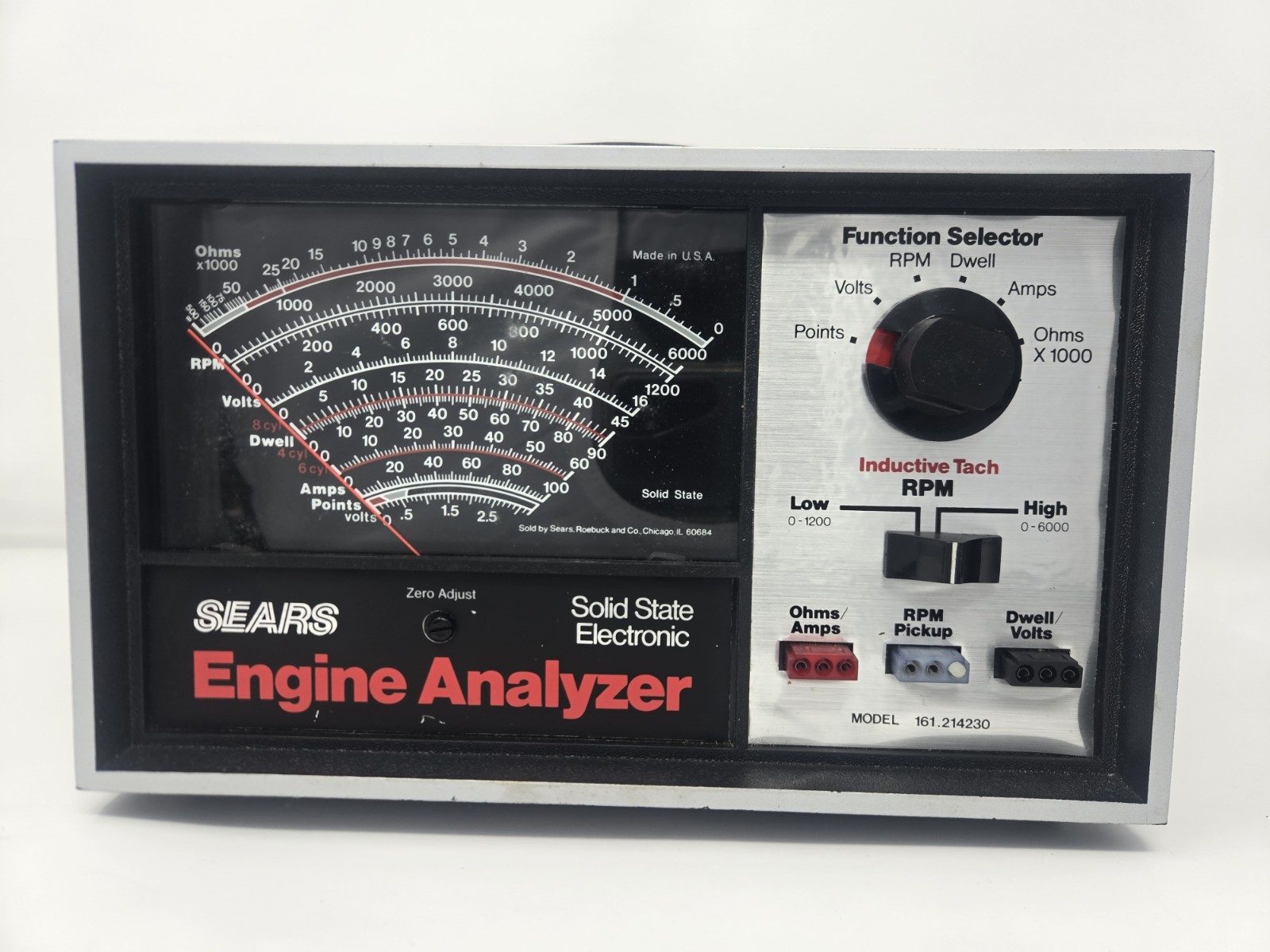 NICE Vintage Sears Engine Analyzer Model 28-21423 w/ Leads & Manual
