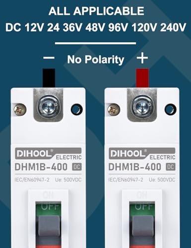 200 Amp DC Breaker, 500V Battery Disconnect Switch, Thermal Magnetic Trip 200a