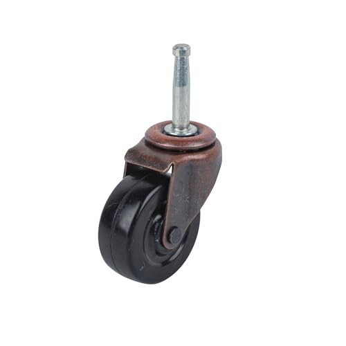 9345 Medium Duty Stem Caster, 2-Pack,Black 2-Inch