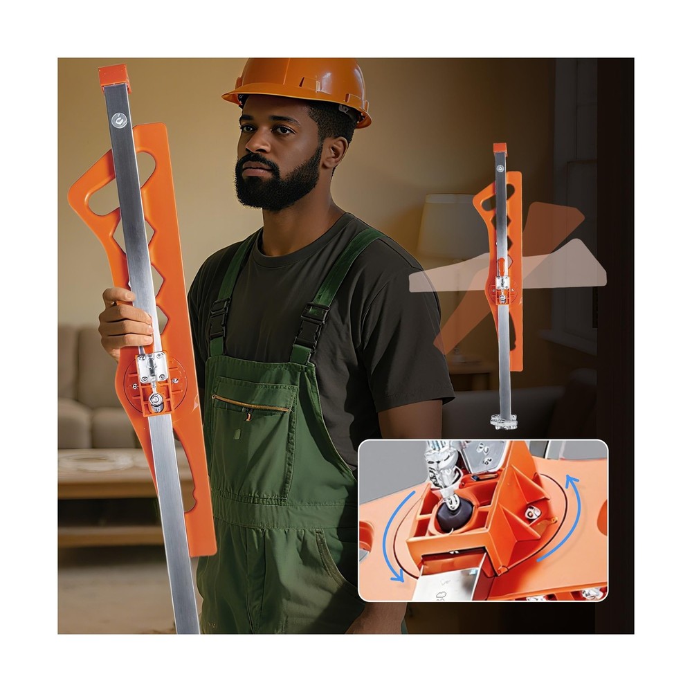 Drywall Cutting Tool, Foldable Hand Push Dual Positioning Drywall Cutter Tool...