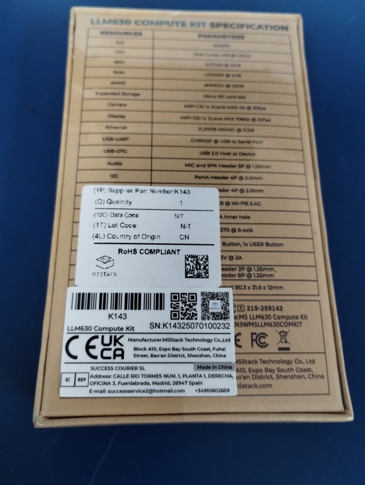 M5STACK LLM630 Compute Kit