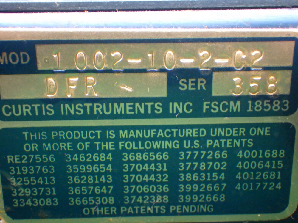 Curtis 1002 Integrator Circuit controller 1002-10-2-C2 vintage electronics