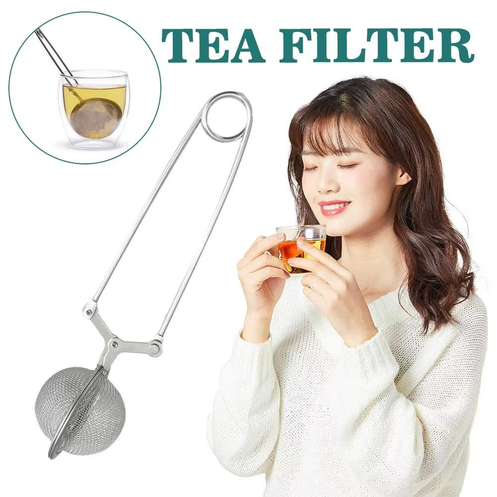 Tea Infuser for Loose Leaf Tea Long Handled Mesh Snap Tea Strainer