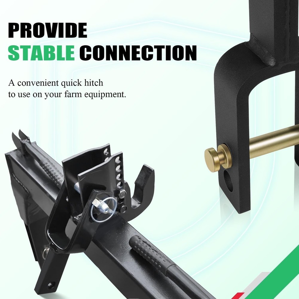 Powder-Coated Quick Hitch Adapter – Adjustable for Maximum Tractor Compatibility