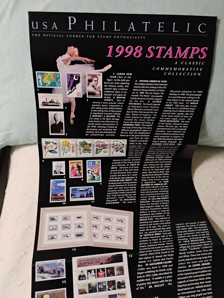 United States Postal Service Philatelic Spring 1998 Mars Pathfinder Stamps