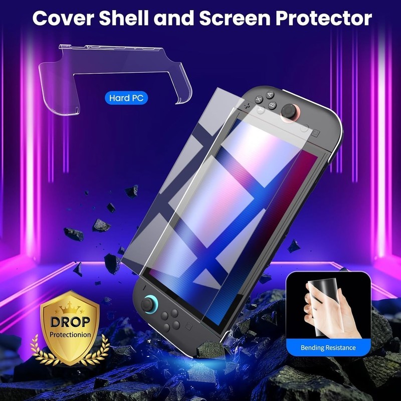 Switch 2 Accessories Bundle, 14-in-1, Case, Charging Dock, Grips & More