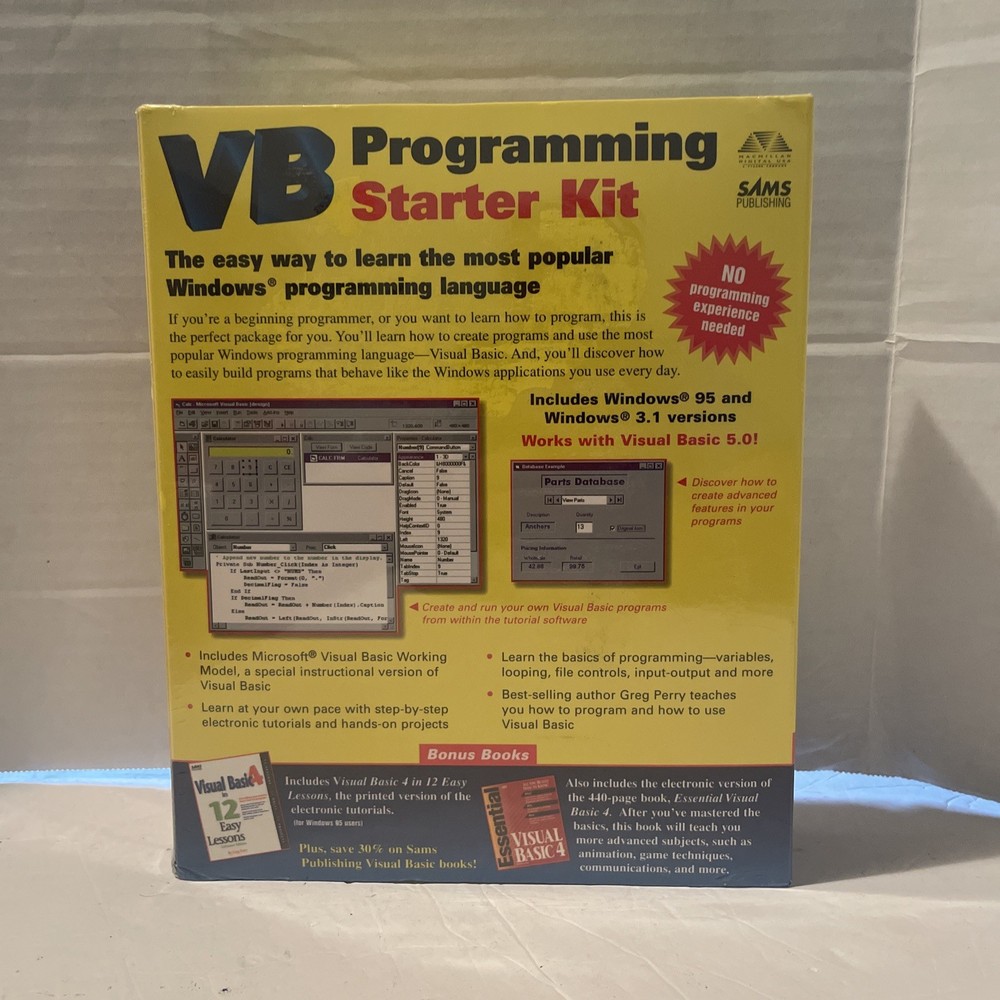 Visual Basic Made Easy VB Programming Starter Kit BRAND NEW SEALED
