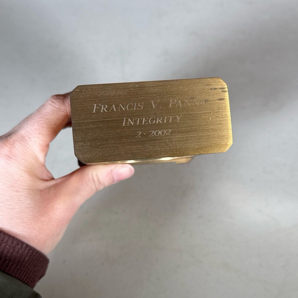 TIFFANY & CO. BRASS DESK CLOCK
