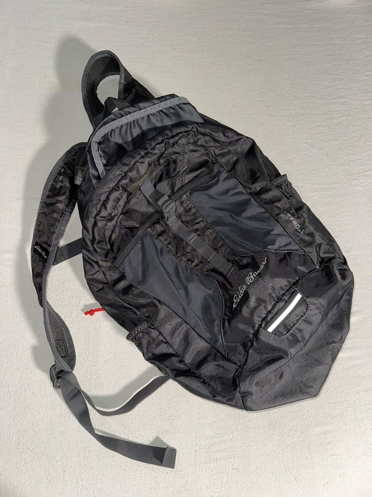 Eddie Bauer Stowaway Packable DayPack Backpack Dark Smoke