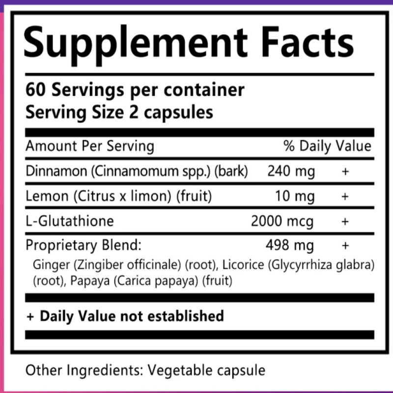 Glutathione 120 Capsules 5000 Micrograms Glutathione Support Antioxidation