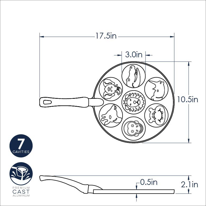 Nordic Ware Zoo Friends Pancake Pan