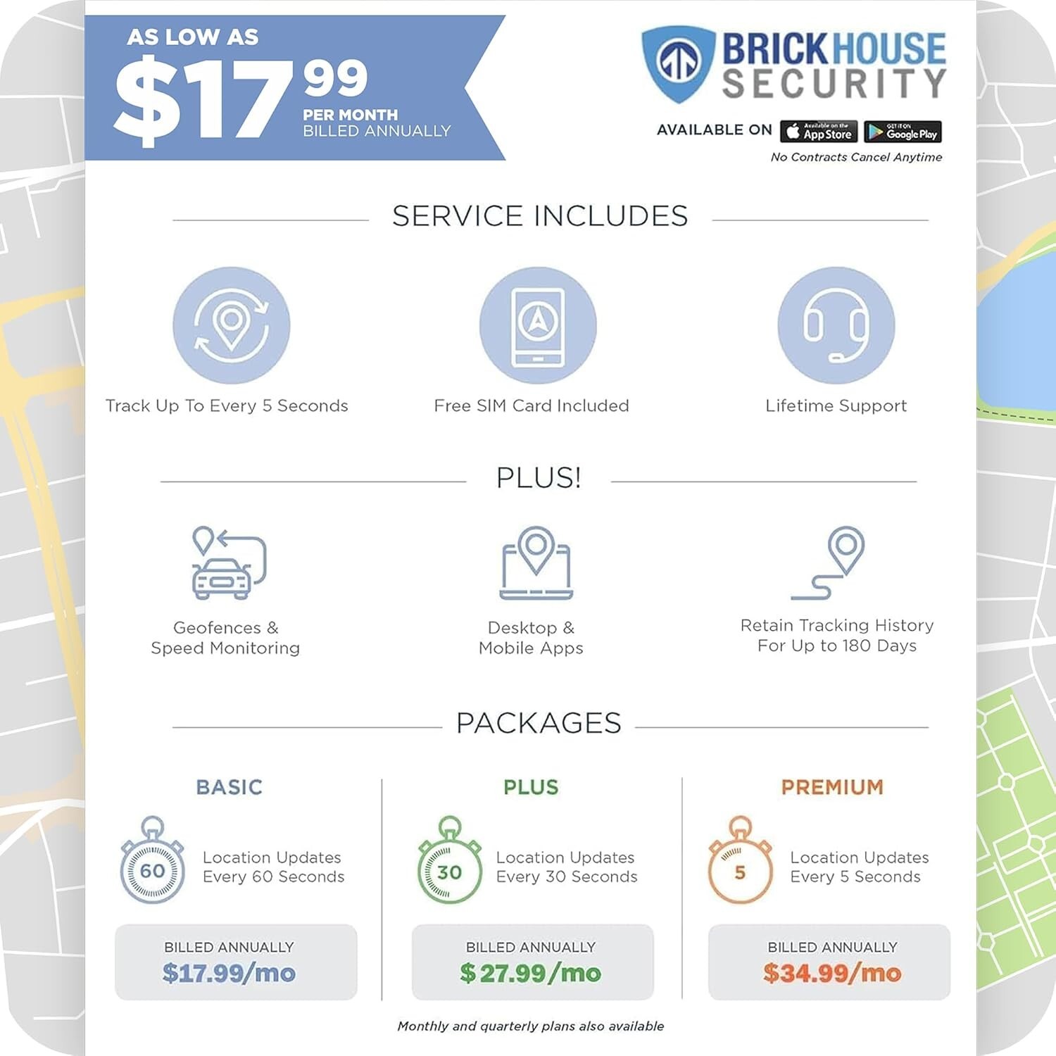 Brickhouse Security Spark Nano 7 LTE Micro Mini GPS Tracking Device - Silver