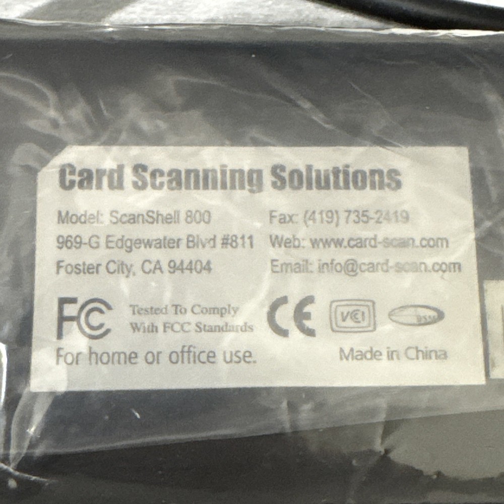 CARD SCANNING SOLUTIONS SCANSHELL 800