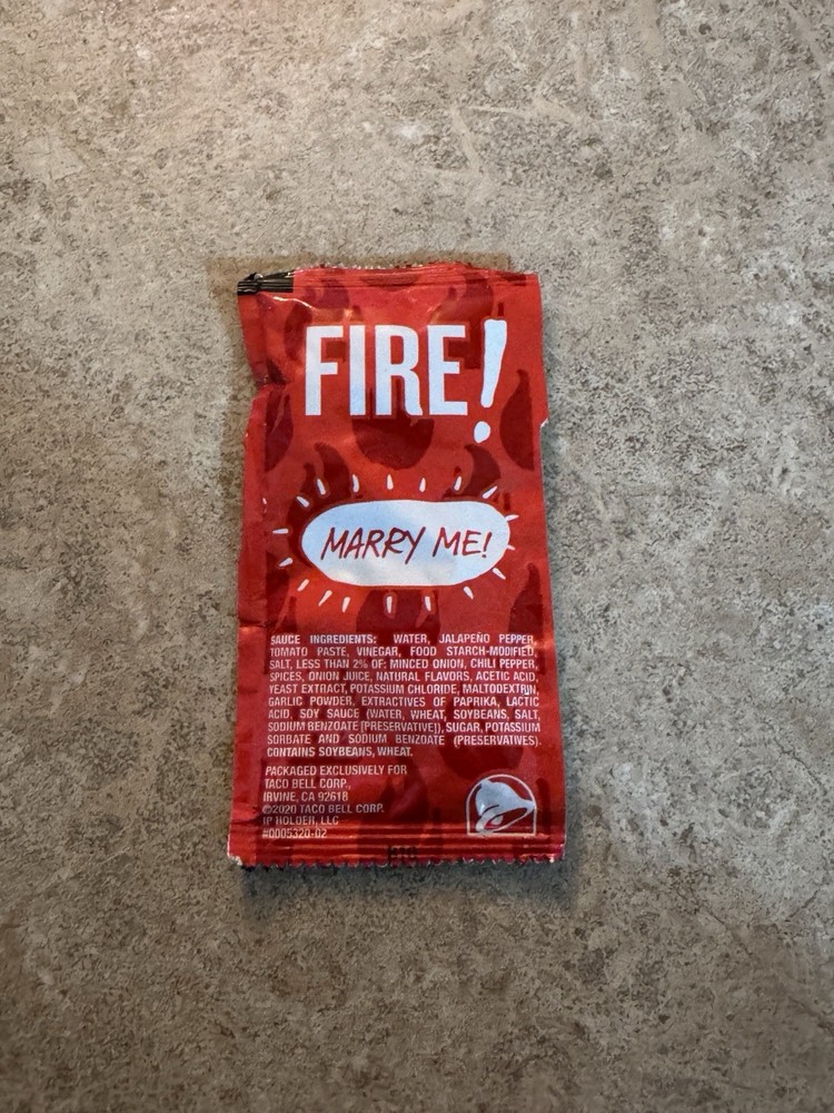 Taco Bell FIRE Sauce Individual packets