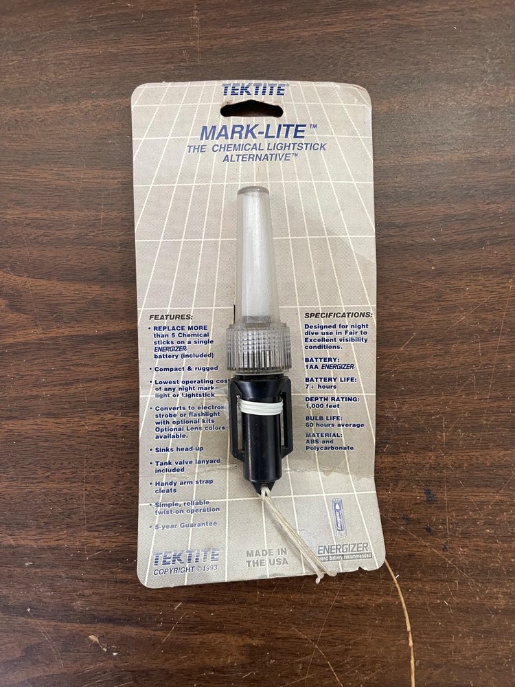 TEKTIE Mark Lite Dive Lightstick Black Handle UNTESTED