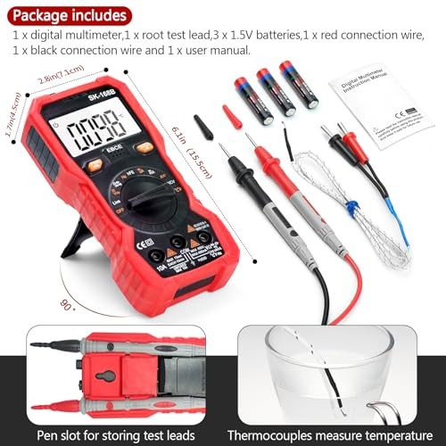 Digital Multimeter Tester, TRMS 4000 Counts Volt Meter Auto-Ranging Fast