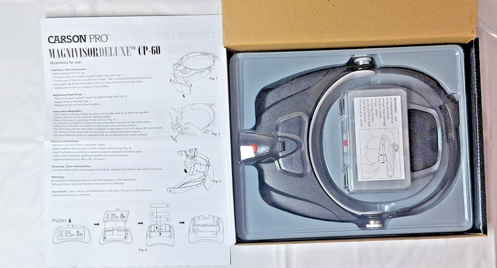 CARSON OPTICAL Acrylic Eyeglass Frame Magnifier 3x Rectangular CP-60