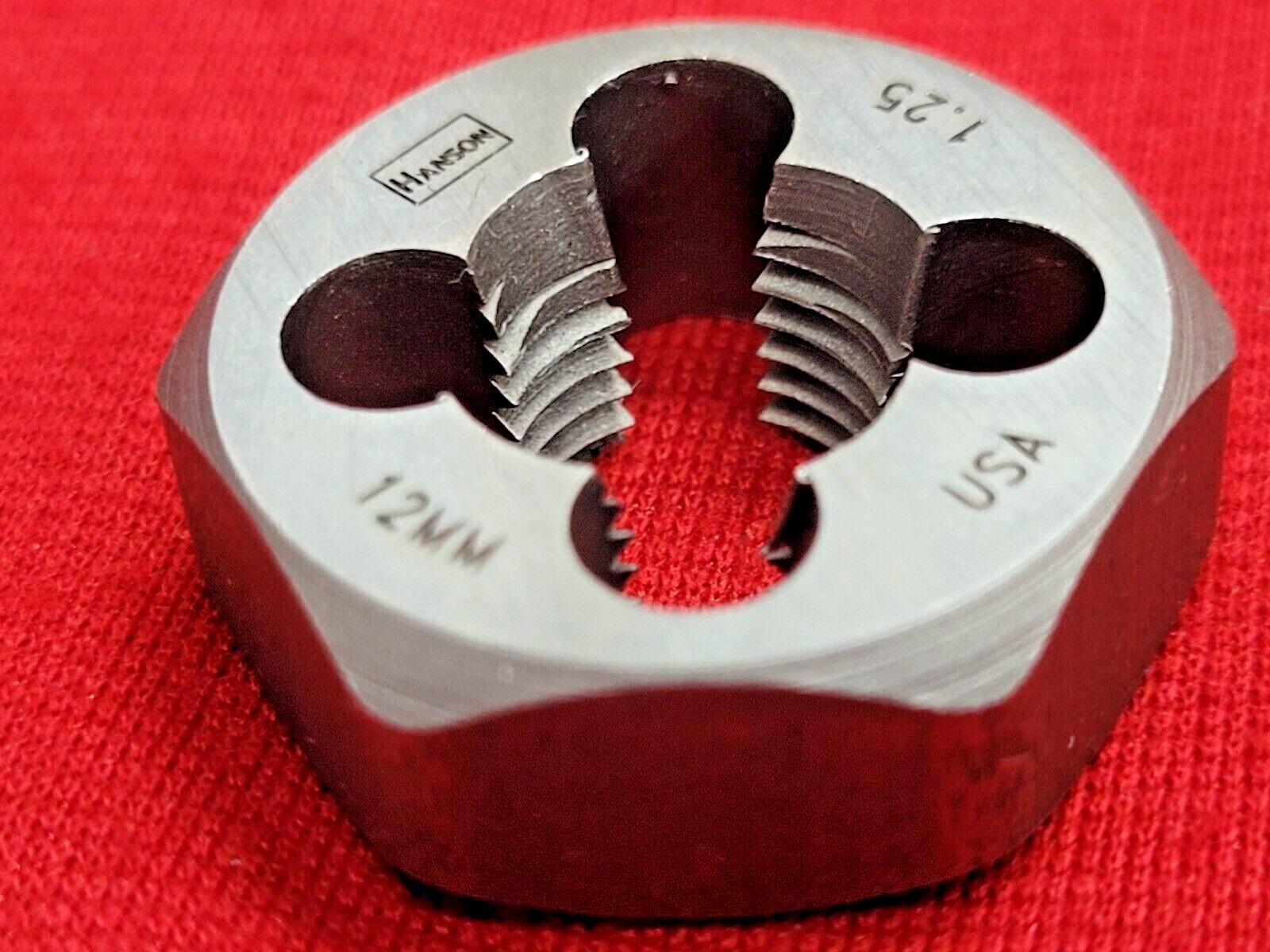 6642 ZR M12 X 1.25 Metric 1" Hex Die Irwin 9742 Carbon Steel 12MM USA Rethread