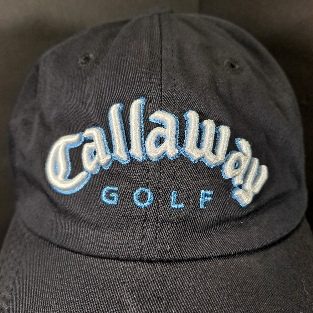 Callaway Golf Men's Hat Logo Blue Embroidered Adjustable Strap Buckle Cap