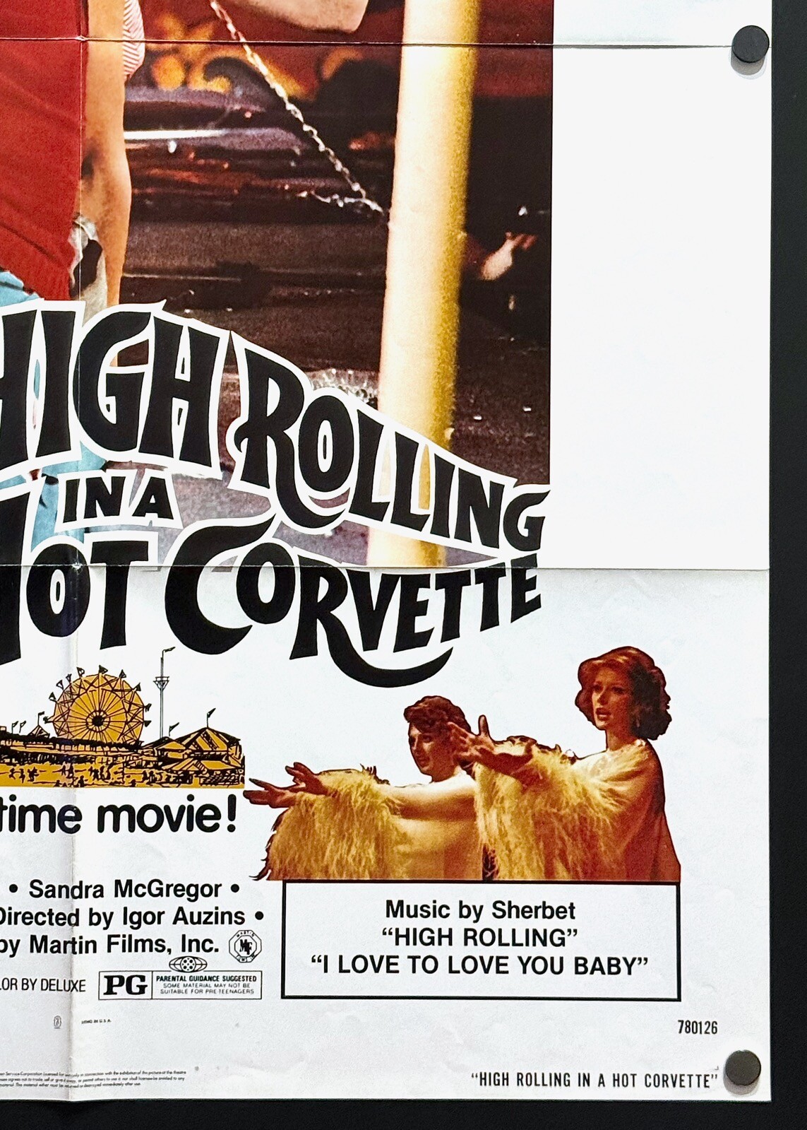 High Rolling in a Hot Corvette (1978) 1SH Movie Poster – Fine **Judy Davis**