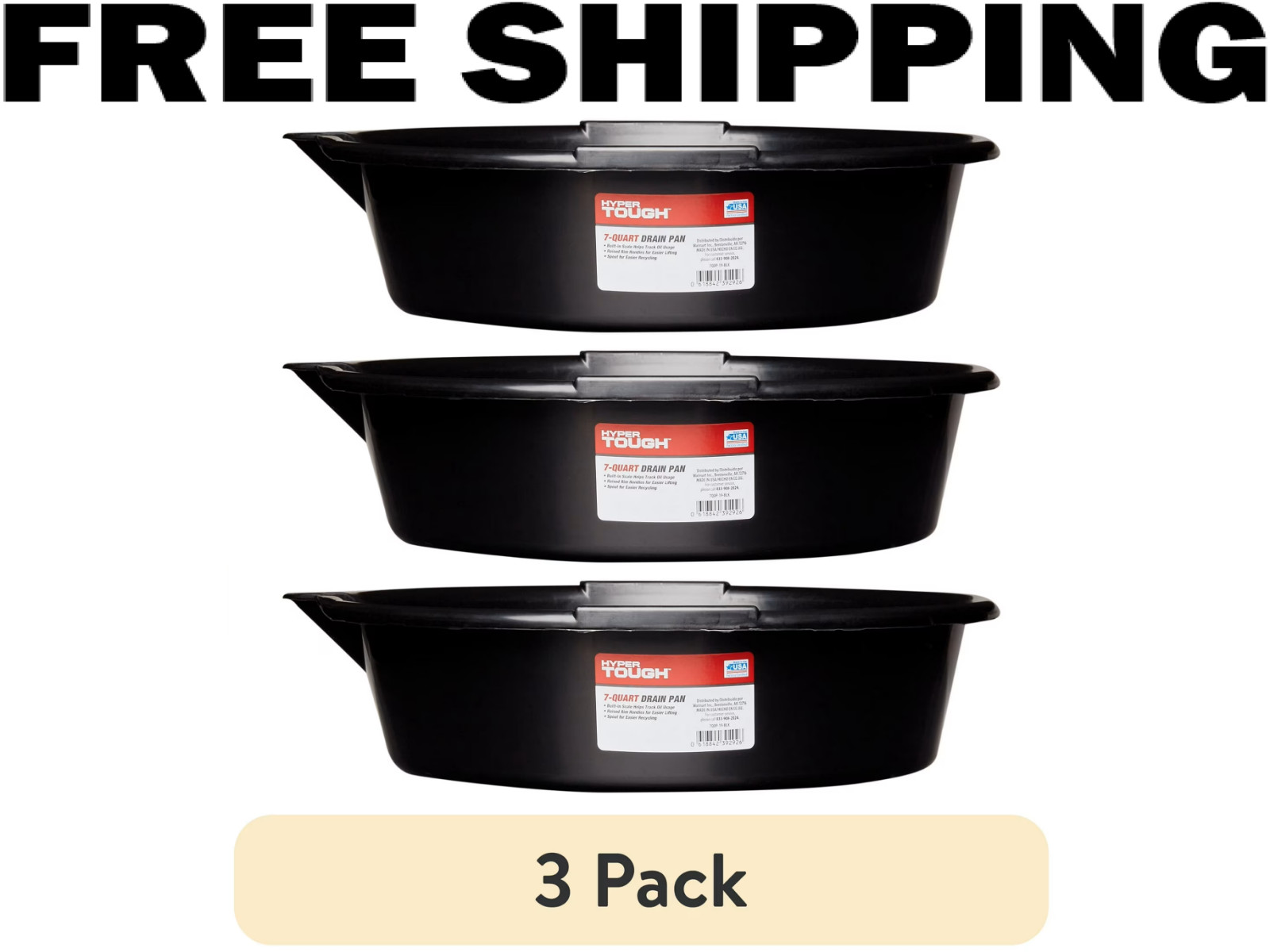 Hyper Tough 7-Qt Leak-Proof Oil Drain Pan w/ Pour Spout – Automotive Oil Change