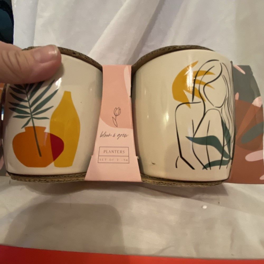 Planter Floral Theme 2piece Mini