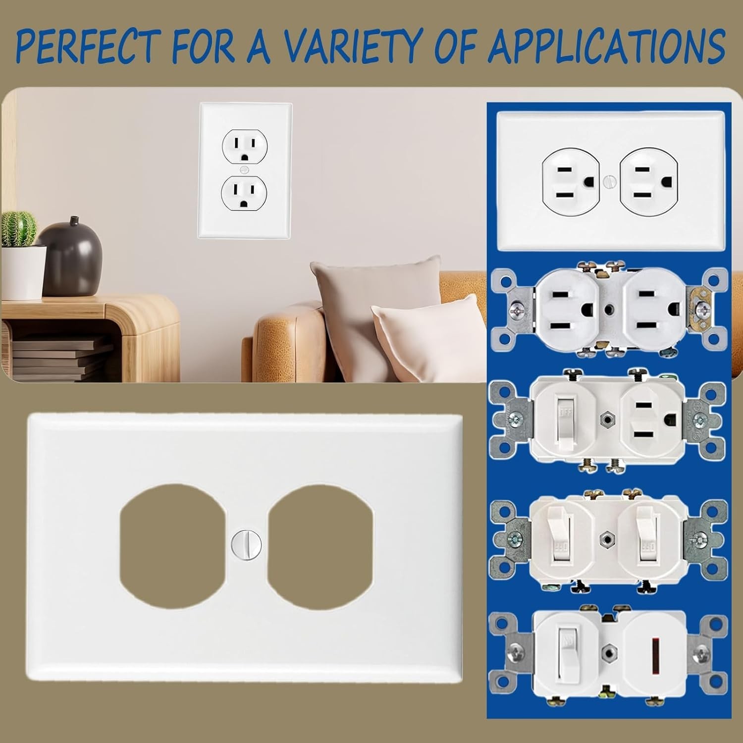 Outlet Covers Wall Plates - Electrical Outlet Cover 2/12-Pack Standard Size Best
