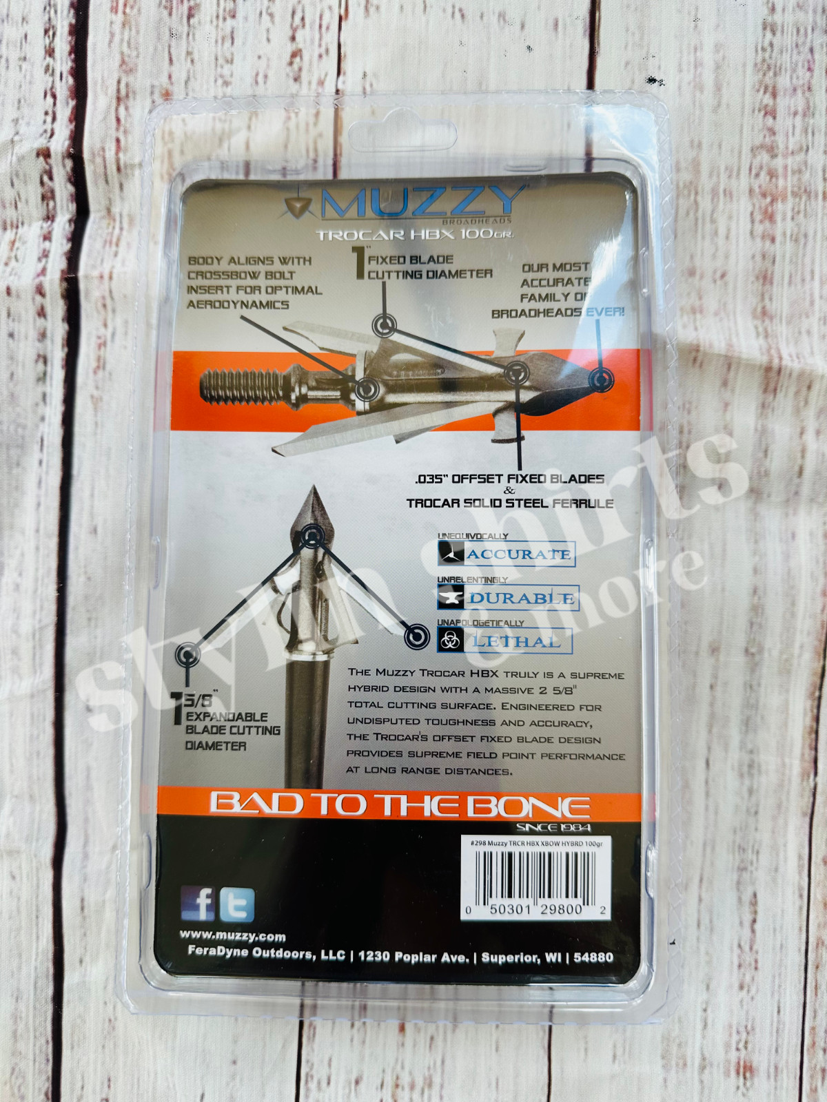 2 pk Muzzy Archery Trocar HBX CROSSBOW Mechanical 4 blade 100 Grain 3 Broadhead