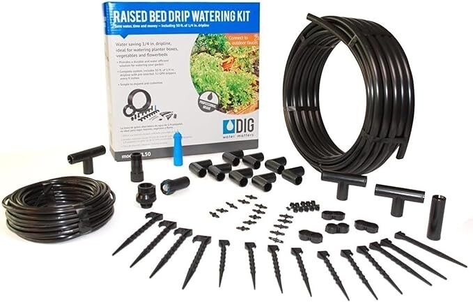 DIG Raised Bed Drip Watering Kit Model ML50 Complete One Box Irrigation Kit