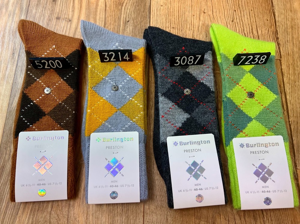 Burlington Mens Preston Argyle Socks