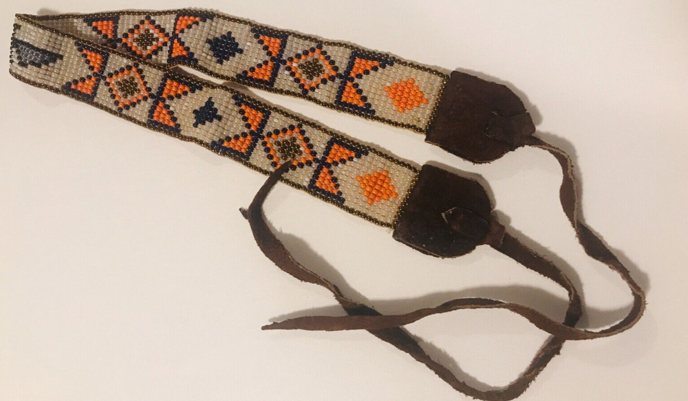 Rare Indian War Beaded Headband