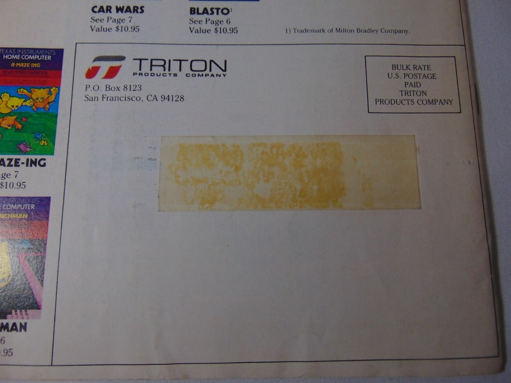 Triton Catalog TI 99/4A Texas Instruments Spring 1984 home computer '84