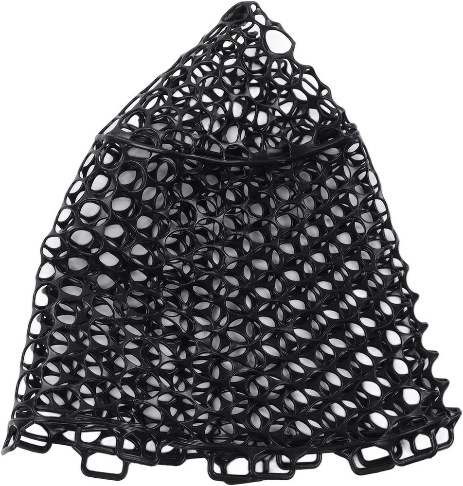 Fishing Net, 14.9in x 12.6in Black Rubber Replacement Fish Nets, Deepened Sof...