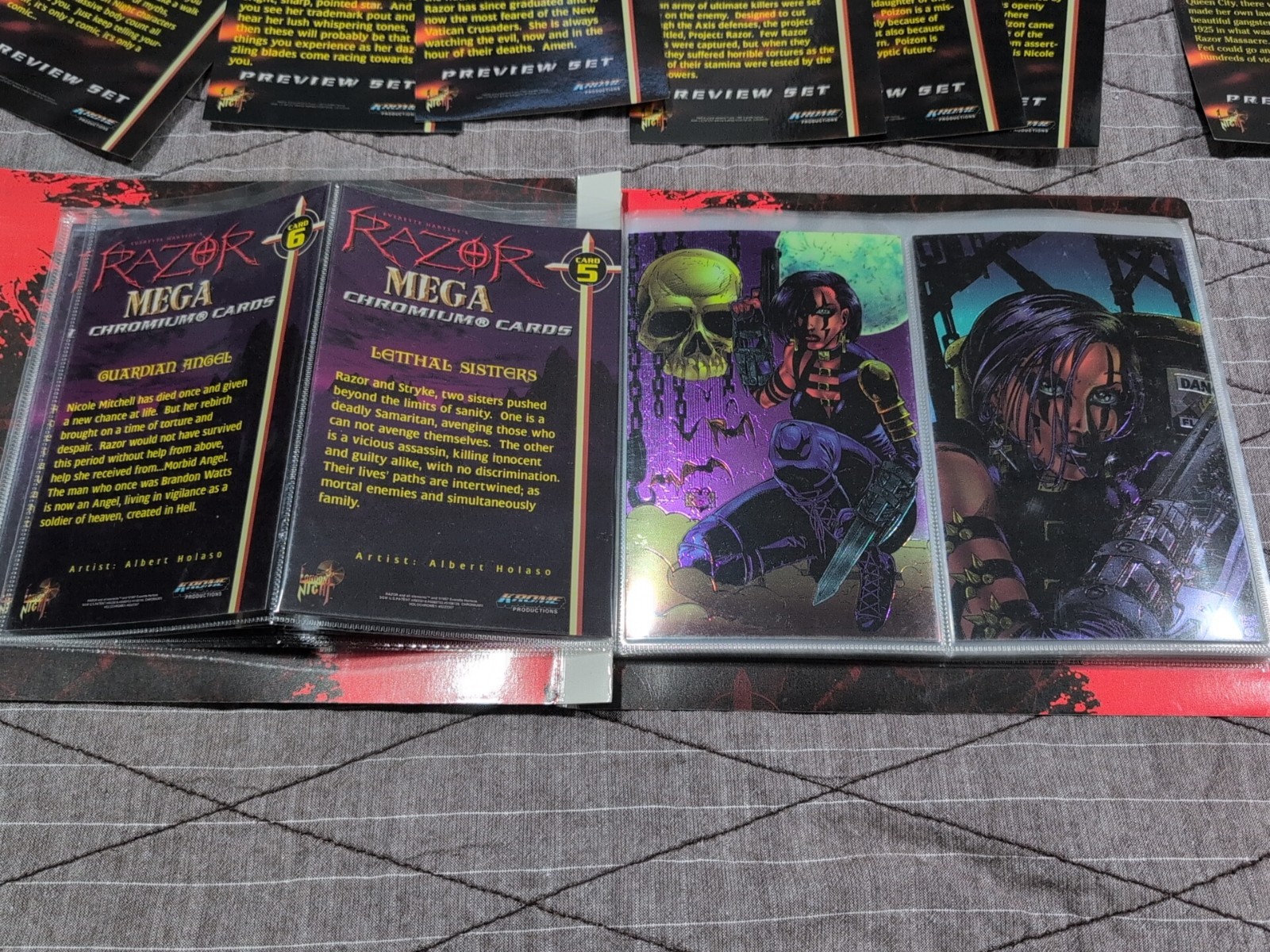 Everette Hartsoe's RAZOR Mega Chromium Card Complete Set w/binder/Chase/Preview