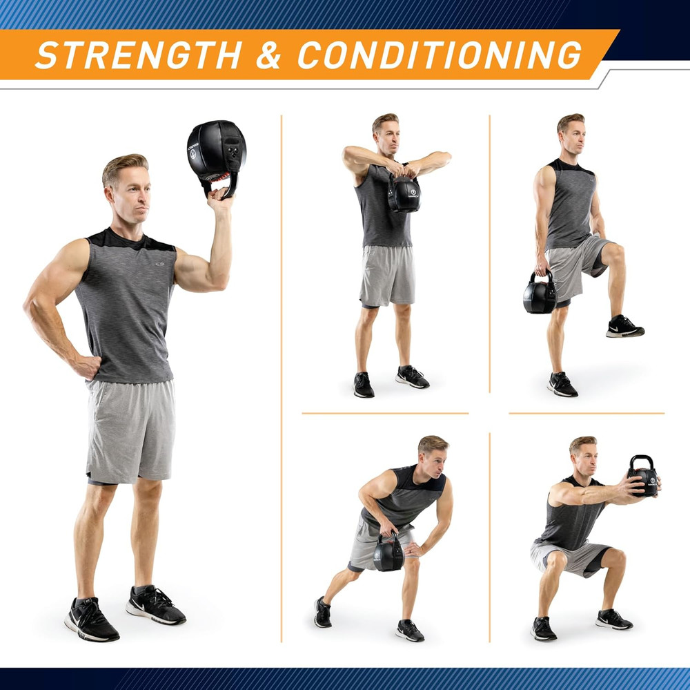 Strength Training Soft Kettlebell with Handle for Weightlifting, Conditioning, S