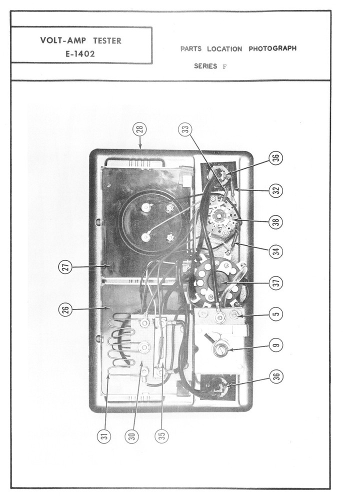 Operating Instructions Manual Allen Electric Volt-Amp Tester Model E-1402 E1402