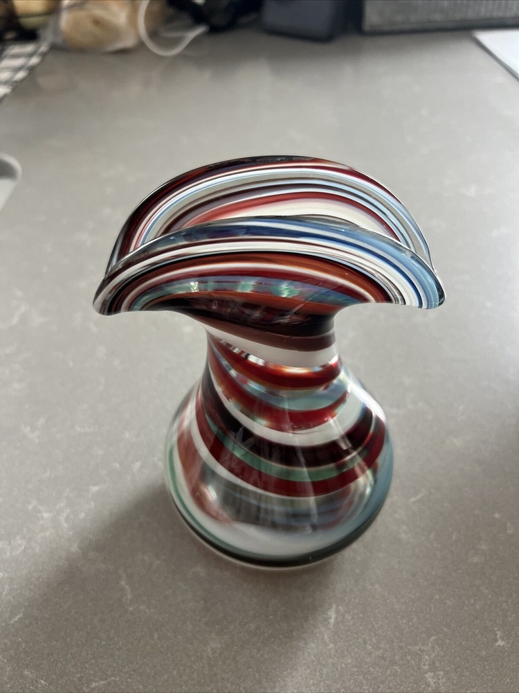 Vintage Glass Multicolored Vase