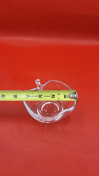 Glass Apple Trinket/ Candy dish