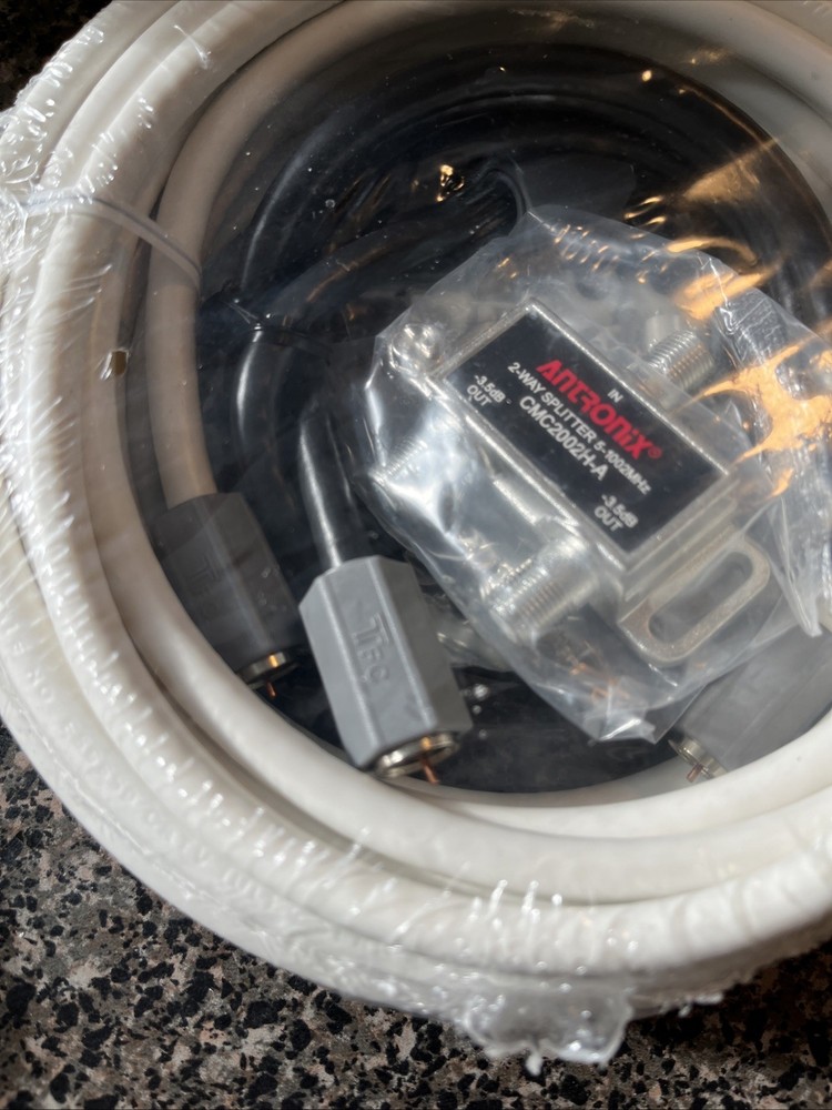 ANTRONIX Broadband Engineering Install Kit- 2 Coaxial Cable /2 Way Splitter