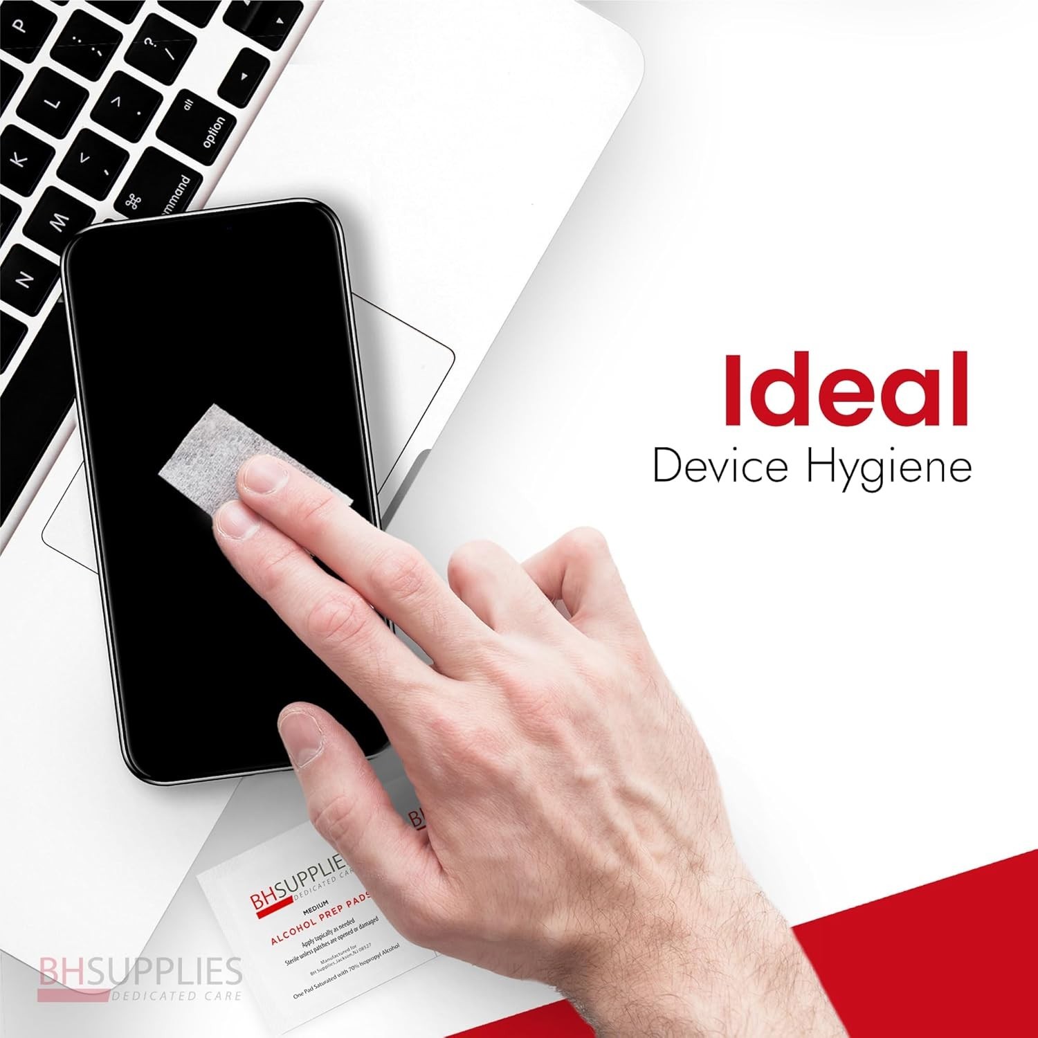 Individually Wrapped Alcohol Prep Pads | 100-Pack of 70% Isopropyl Alcohol Wipes