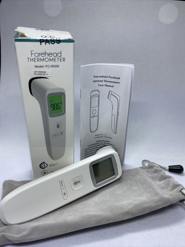 NEW! Non-Contact Digital Infrared Forehead Thermometer w/ Memory Function