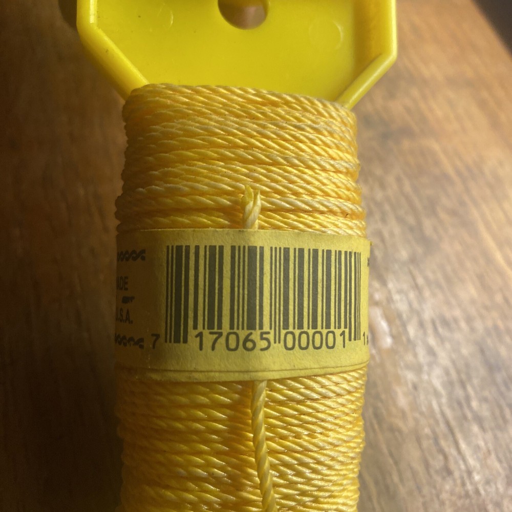 String Twine NOS Stringliner #18 Twisted Nylon Yellow Construction Line Plz
