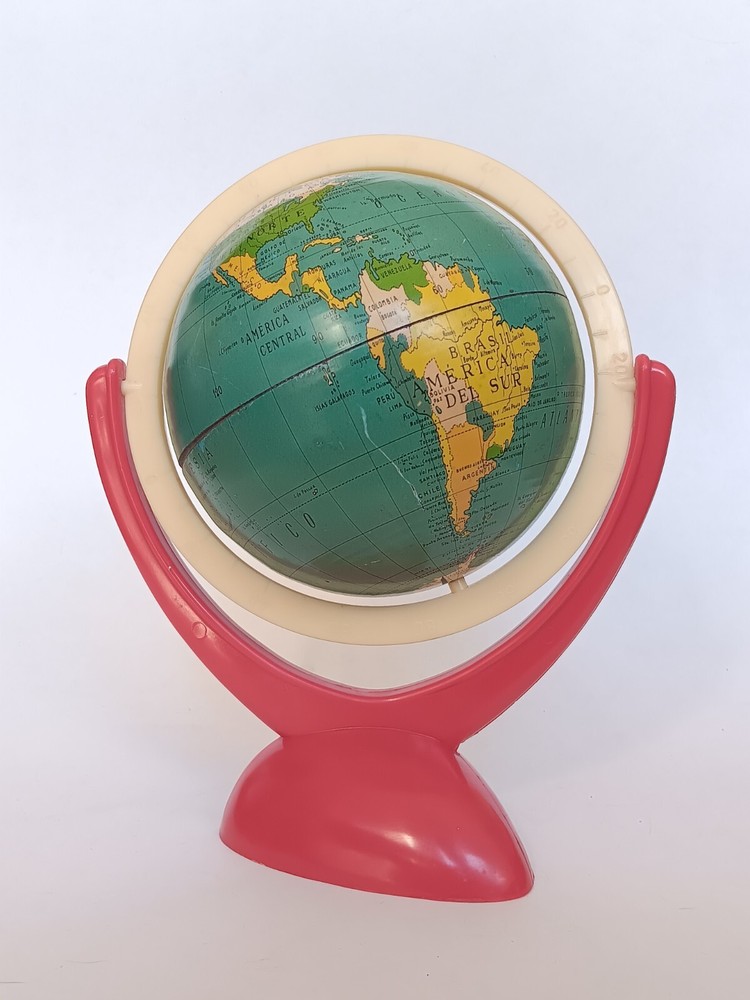earth globe vintage space age 1960s