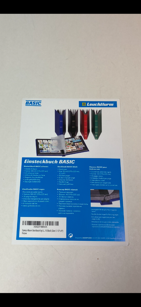 Lighthouse 32 Pg. Hardcover Stockbook (6 1/2" X9") Black - LS2/16 Free Shipping