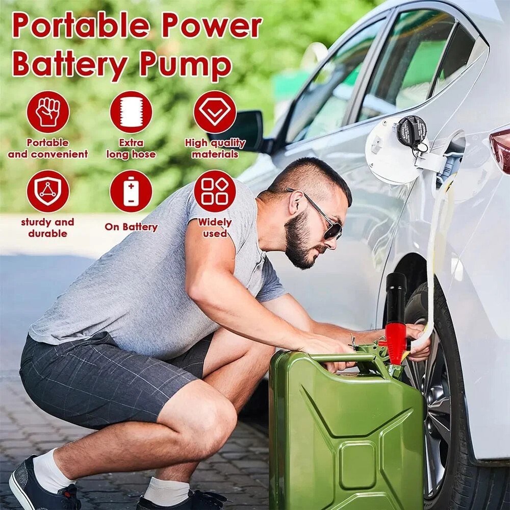 Hyper Tough MULTI-PURPOSE LIQUID TRANSFER PUMP Battery SYPHON Fluid Oil Water