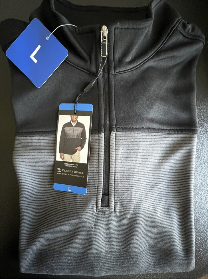 Pebble Beach Men's Dry-Luxe Performance 1/4 Zip Jacket