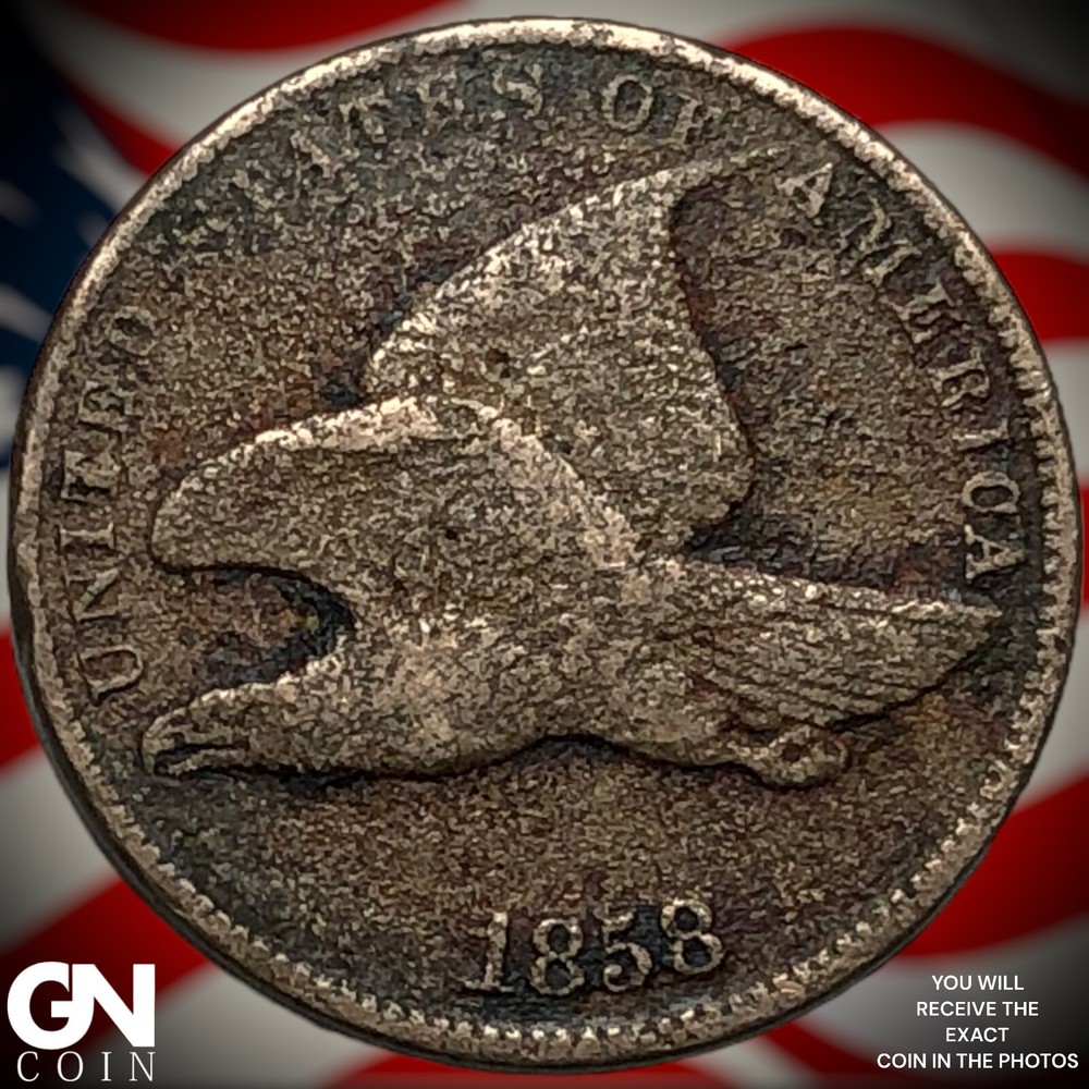 1858 Flying Eagle Cent Penny X6171