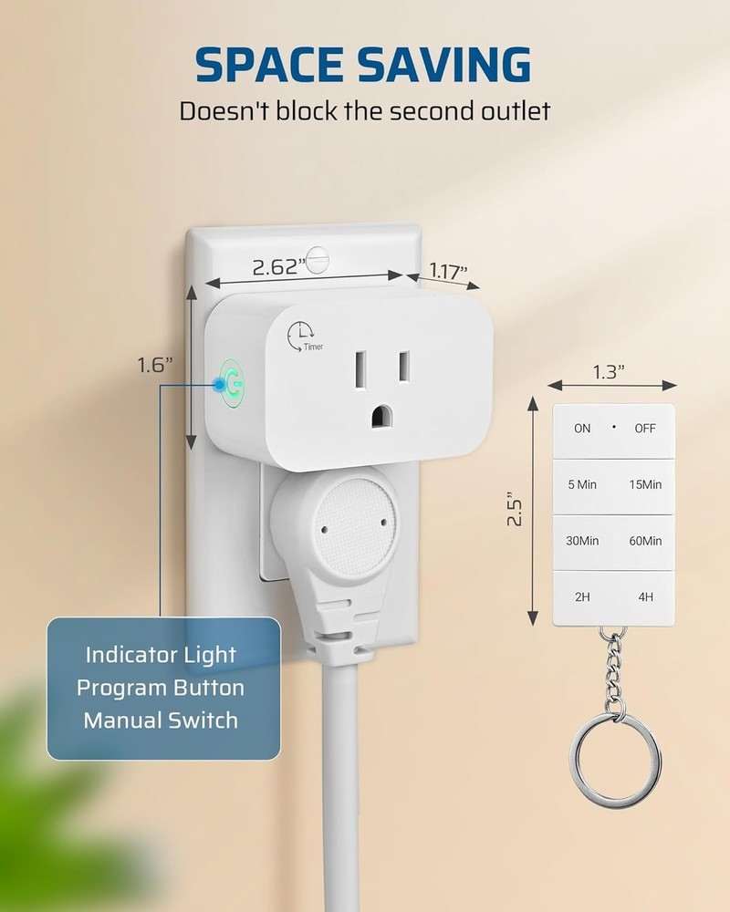 DEWNEWILS Remote Control Outlet with Timer, Indoor Remote Timer Outlet, 100FT...