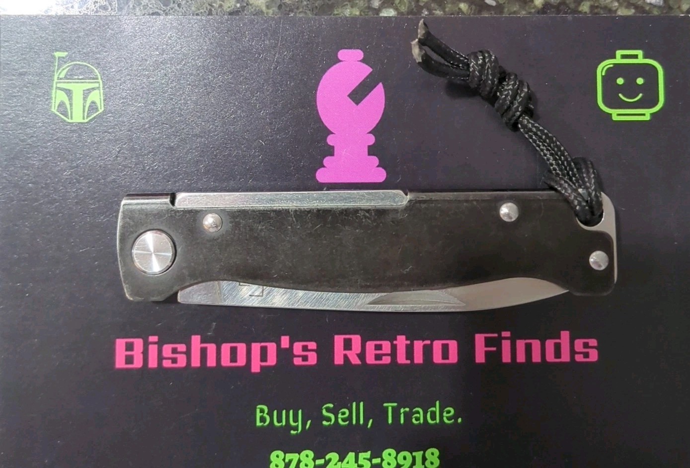 Boker Plus Atlas Black 12C27 Steel Pocket Knife 01BO851 Minimalist Design Slim